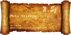 Metz Szilvia névjegykártya